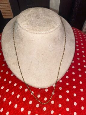 Vintage HAN Italy 925 Gold Vermeil Twisted Rope Chain Necklace - 20"